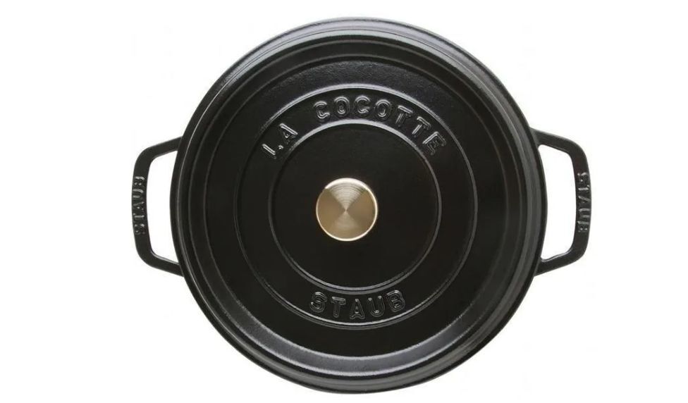 Чугунная кастрюля Staub Cocotte 34 см, чёрная 405103070