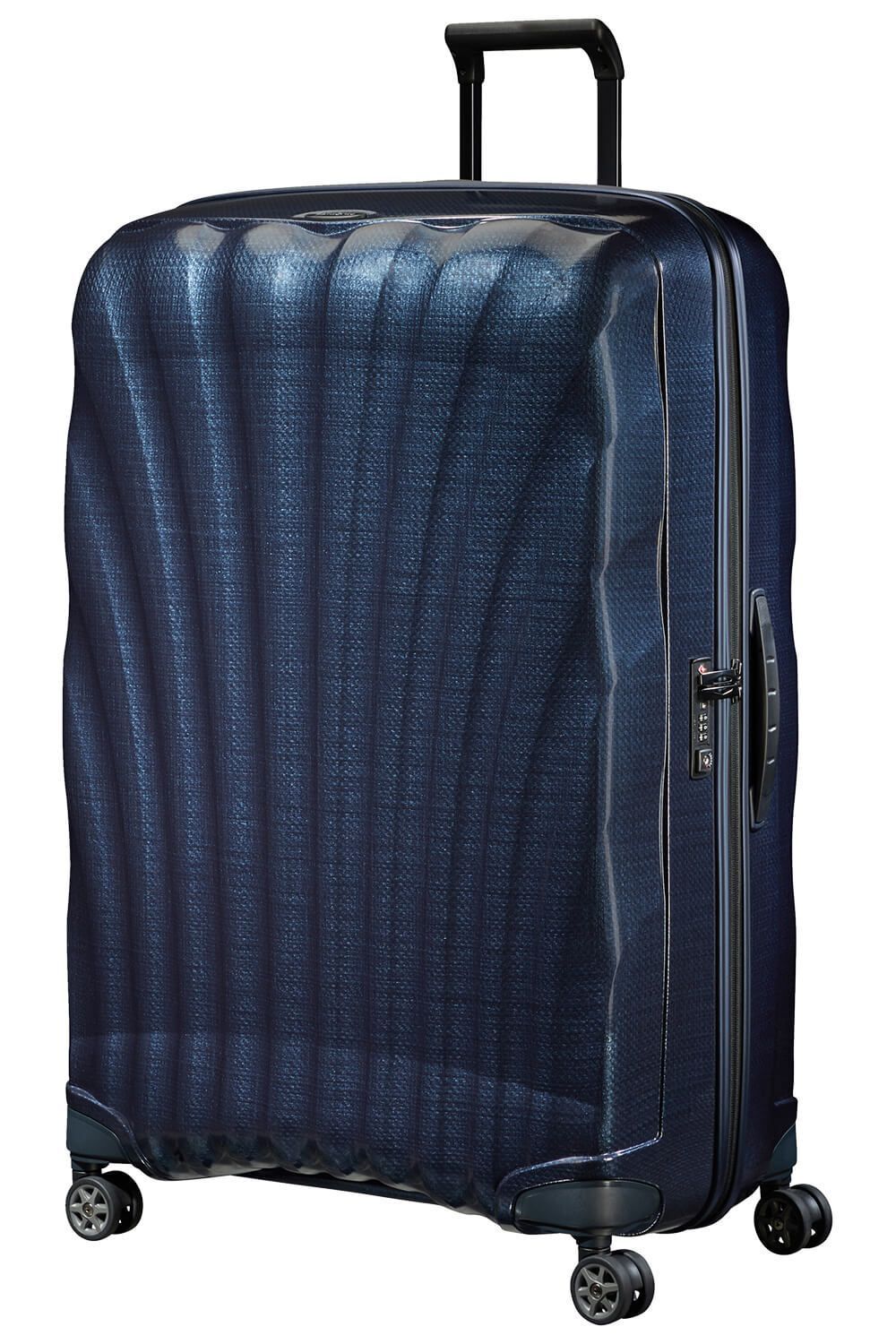 Чемодан Samsonite, пластик, полипропилен, адресная бирка, 144 л, размер XXL, синий
