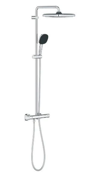 Душевая система с термостатом для настенного монтажа Grohe Vitalio 250 26696001 хром