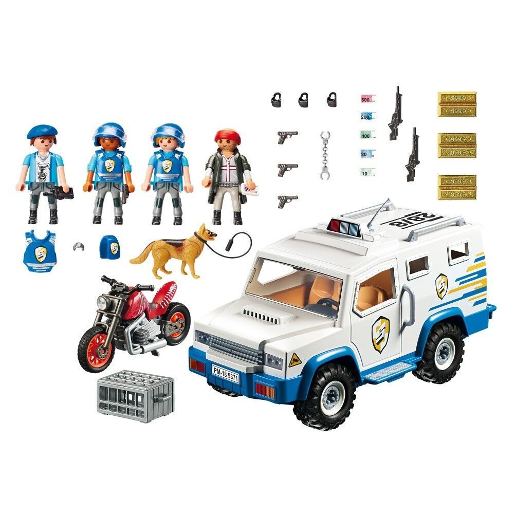 Игровой набор Playmobil 9371 City Action Полицейская машина для перевоза денег