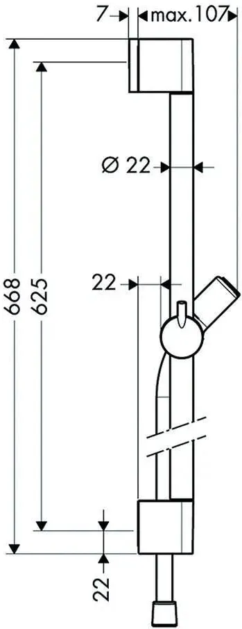 Душевая штанга Hansgrohe Unica C 27611000