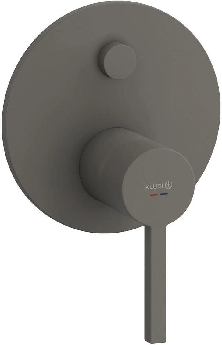 Смеситель для ванны и душа Kludi Nova Fonte Puristic 20759O115, матовый серый