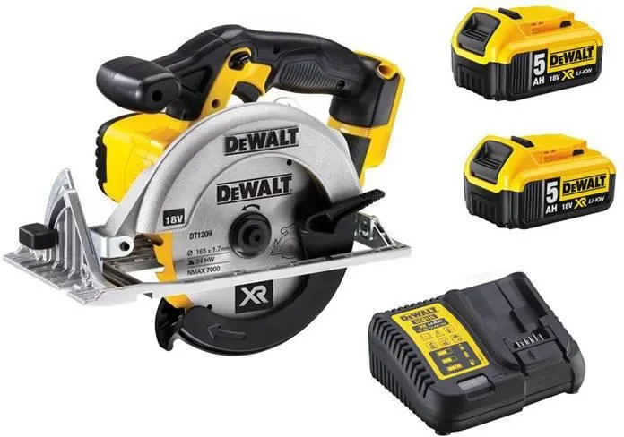 Аккумуляторная дисковая пила DeWalt DCS391P2, с 2 АКБ и ЗУ