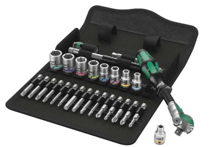 Wera 8100 SA 9 набор торцевых ключей с трещоткой Zyklop Speed 1/4 в комплекте 28cz. 05004019001