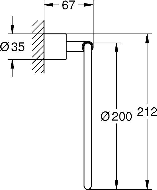 Вешалка для полотенец Grohe Atrio Cool Sunrise (40307Gl3)