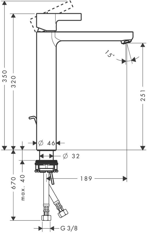 Смеситель для раковины Hansgrohe Metris S 31022000 хром