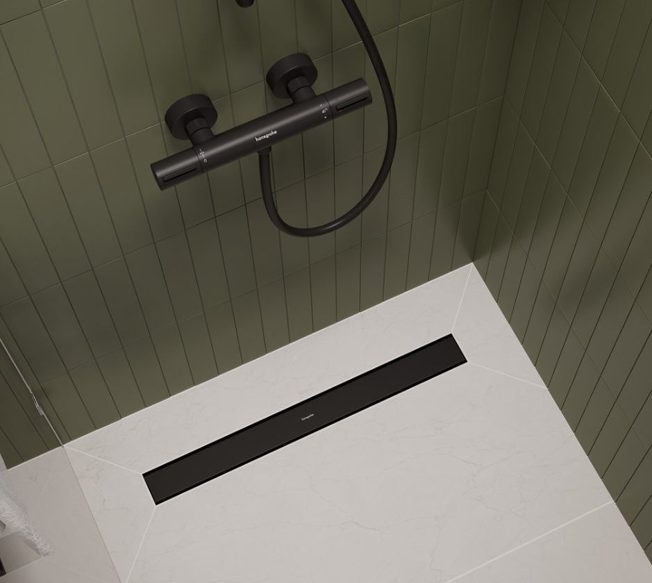 Линейный слив Hansgrohe Raindrain Go 56276670 матовый черный