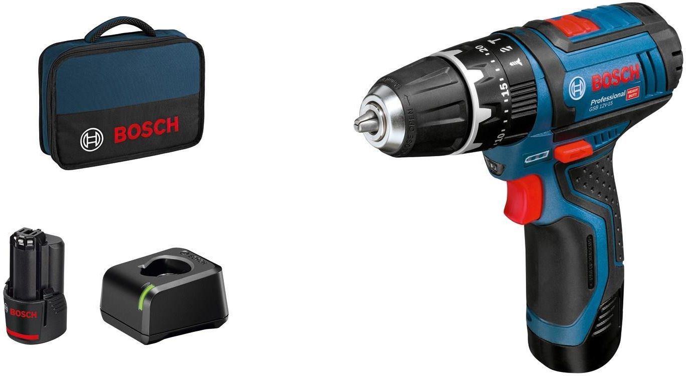 Аккумуляторная ударная дрель-шуруповерт Bosch GSB 12V-15 06019B690H