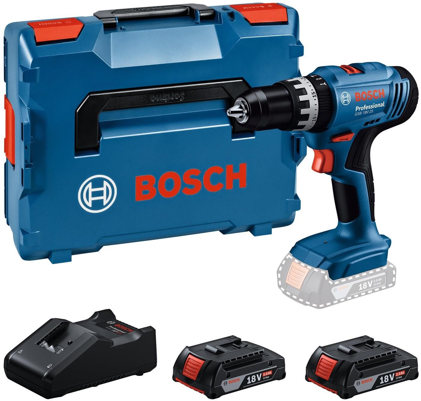 Аккумуляторная ударная дрель-шуруповерт Bosch GSB 18V-25 06019K9302