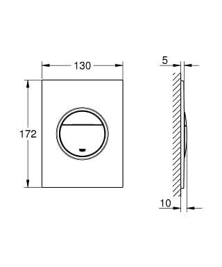 Панель смыва Grohe Nova Cosmopolitan S Cool Sunrise 37601GL0