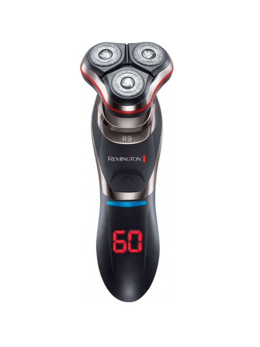 Бритва для мужчин Remington R9 Ultimate XR 1570 черный/красный/хром, роторная, водонепроницаемая, беспроводная, с многонаправленными бритвенными головками