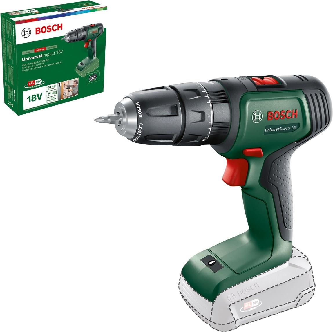 Аккумуляторная ударная дрель-шуруповерт Bosch Universal Impact 18V 06039D4100