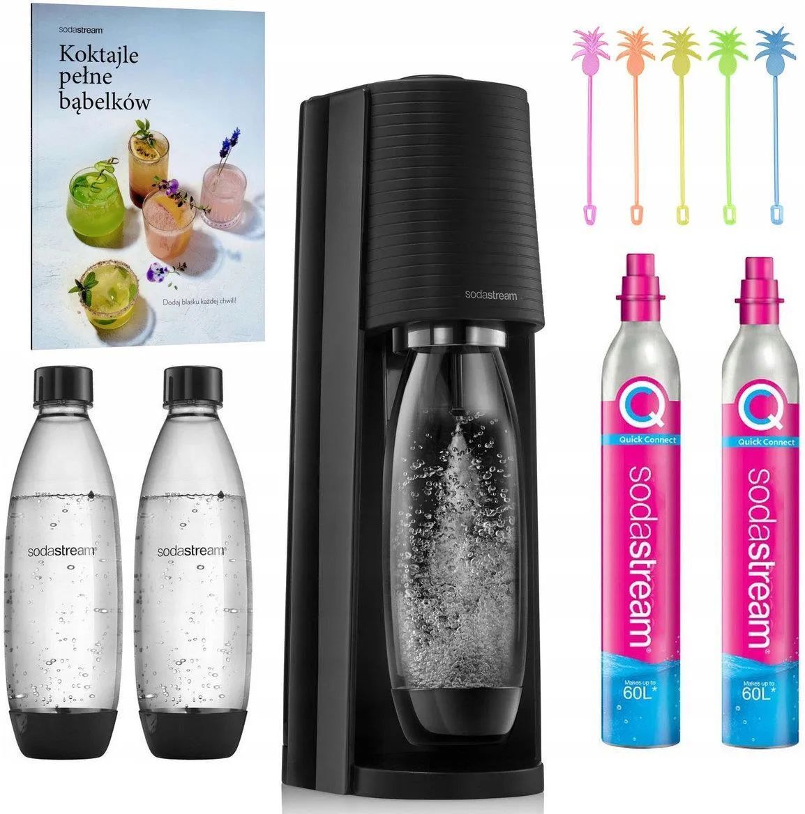 Комплект: Сифон Sodastream Terra +2 бутылки+2 бутылки С02