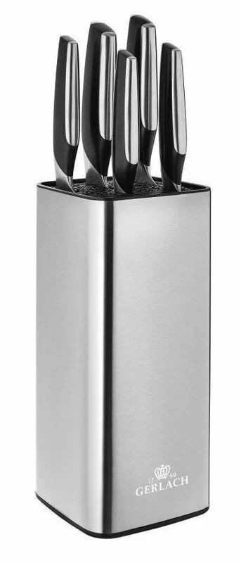 Набор кухонных ножей в стальном блоке Gerlach Prestige 5 шт