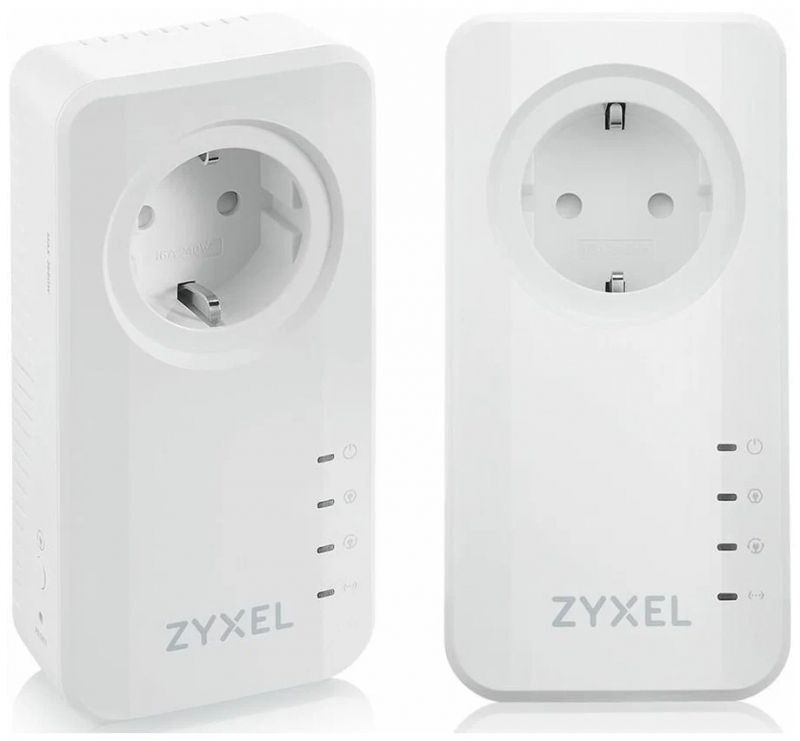 Сетевой адаптер Powerline Zyxel PLA6457 PLA6457-EU0201F AV2400 Gigabit Ethernet (упаковка:2 штуки)