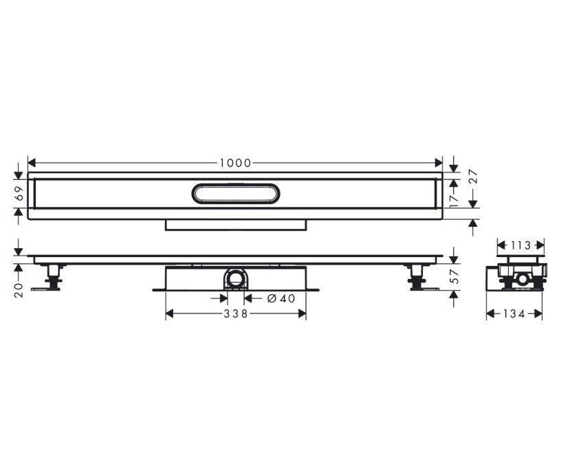 Линейный слив Hansgrohe Ubox Universal 56020180