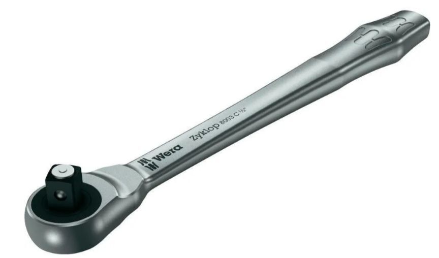 Wera храповик Zyklop Metal Push 1/2 с толкателем 8003 C 05004063001