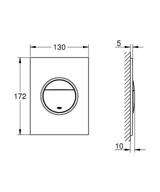 Панель смыва Grohe Nova Cosmopolitan S 37601DC0