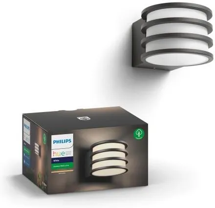 Настенный уличный светильник PHILIPS Hue White Lucca антрацит 8718696166048