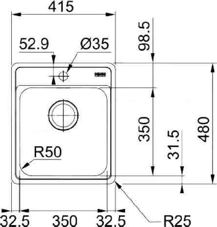 Кухонная раковина Franke Bell BCX 610-42 101.0698.241, нержавеющая сталь