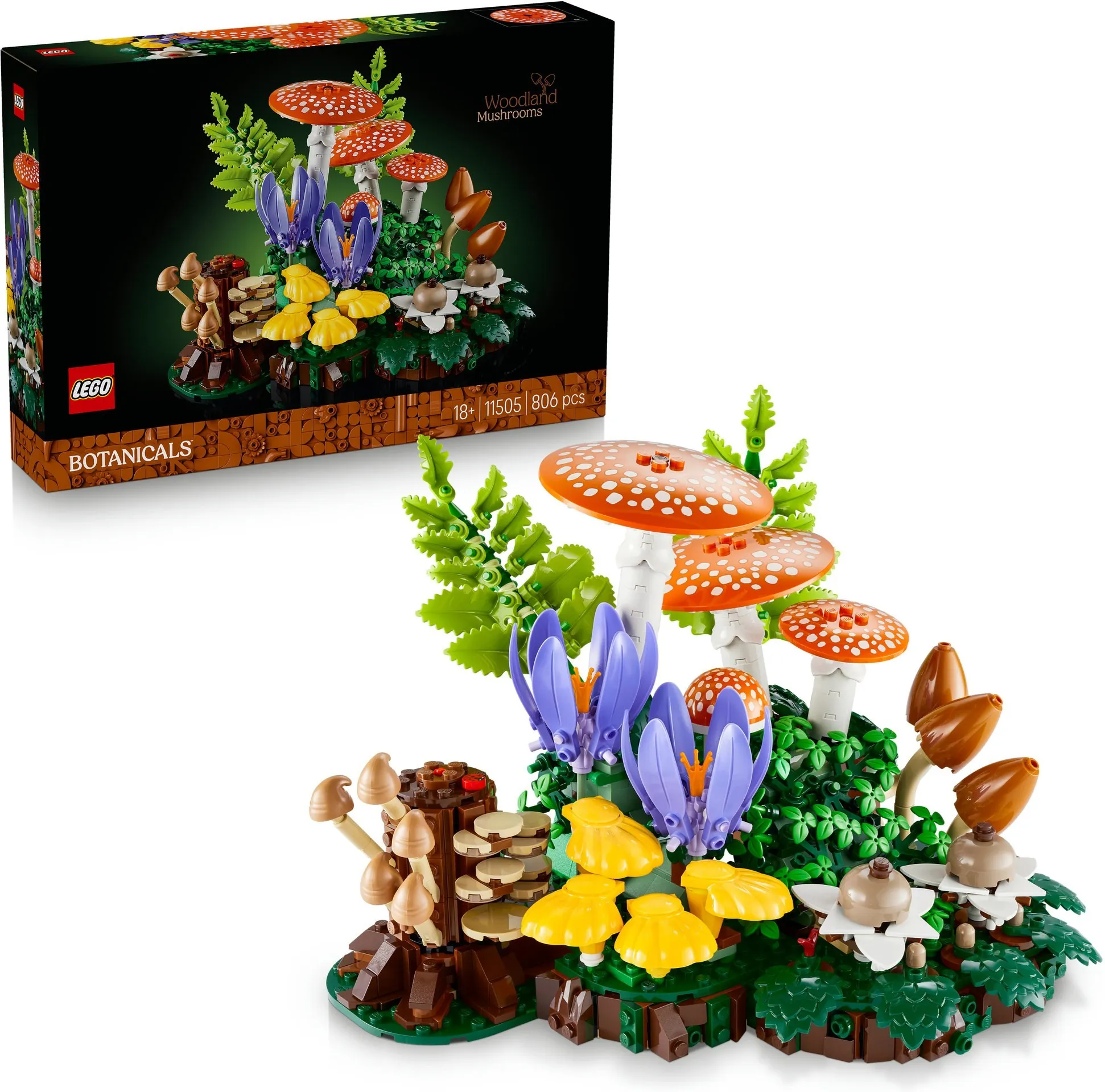 Конструктор LEGO Botanicals 11505 Лесные грибы