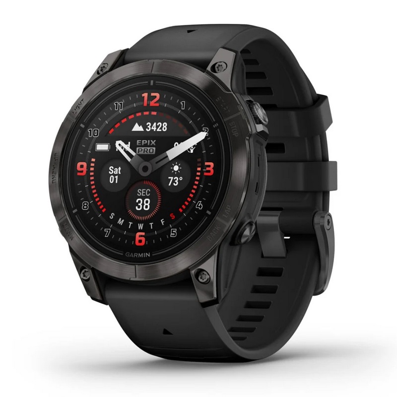 Часы Garmin Epix 2 Pro 47mm Sapphire Carbon Grey Black Band (010-02803-11)