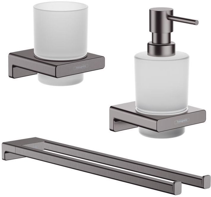 Набор аксессуаров Hansgrohe AddStoris 41749340+41770340+41745340, черный хром