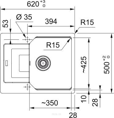 Кухонная раковина Franke Urban UBG 611-62 114.0633.175, матовый черный