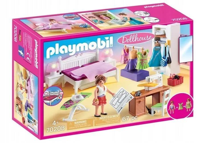 Конструктор Playmobil Dollhouse - Спальня с швейным уголком - Плеймобиль 70208