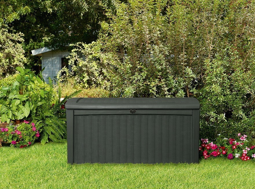 Садовый ящик Zakito Europe Keter Borneo 416L, антрацитовый, 129,5x70x62,5 см (ZE407753)