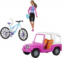 Кукла BARBIE MADE TO MOVE + AUTO JEEP + ROWER HKB06