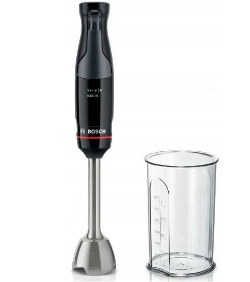 Блендер погружной Bosch QuattroBlade MSM4B610 1000 Вт, черный