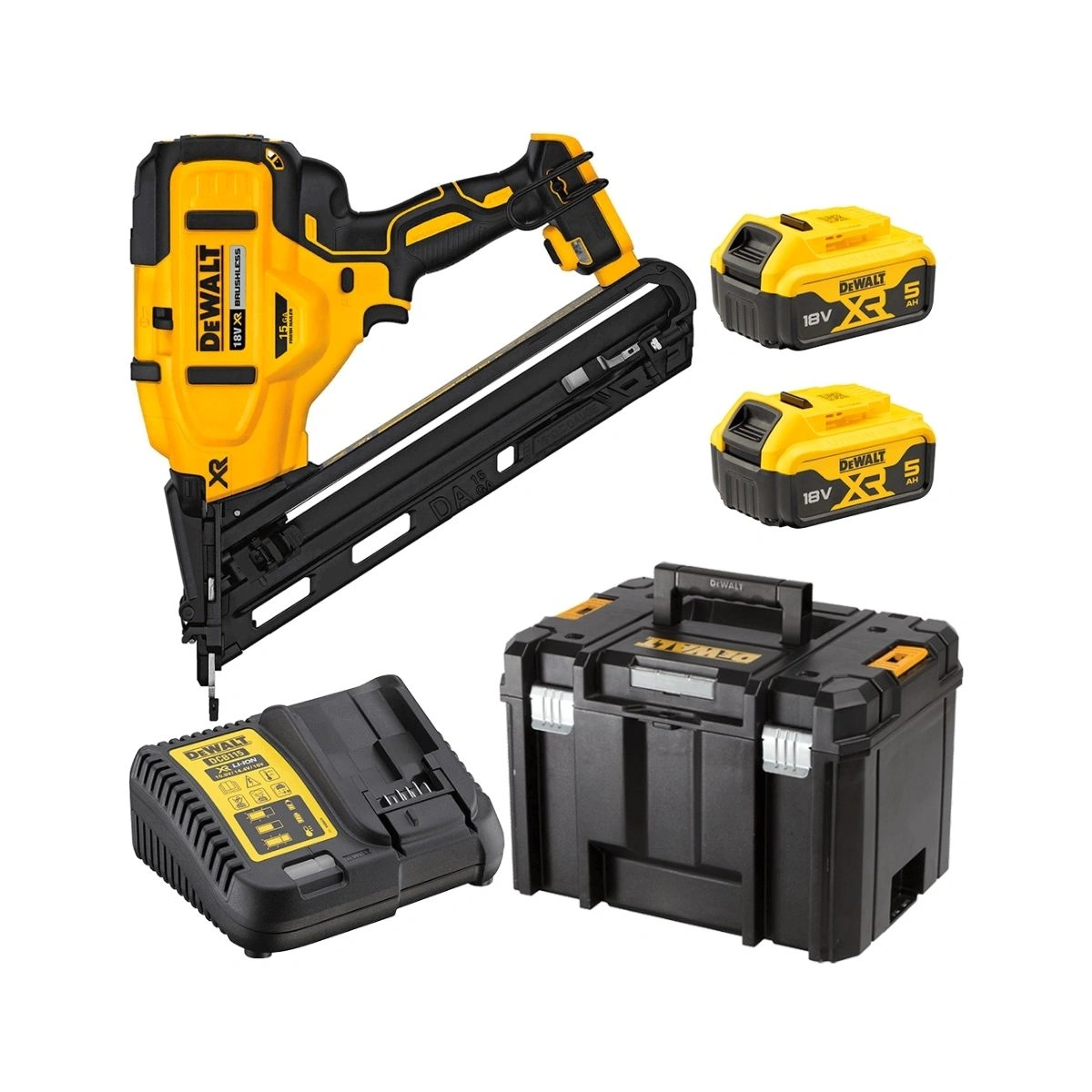 Аккумуляторный гвоздезабиватель DeWALT DCN650P2-QW в кейсе с АКБ и ЗУ
