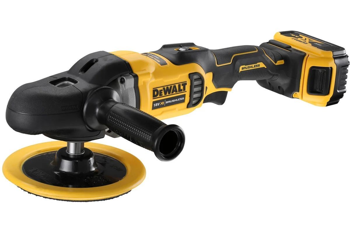 Аккумуляторная полировальная машина DeWalt DCM849P2, с 2 АКБ 5 Ач и ЗУ, в сумке