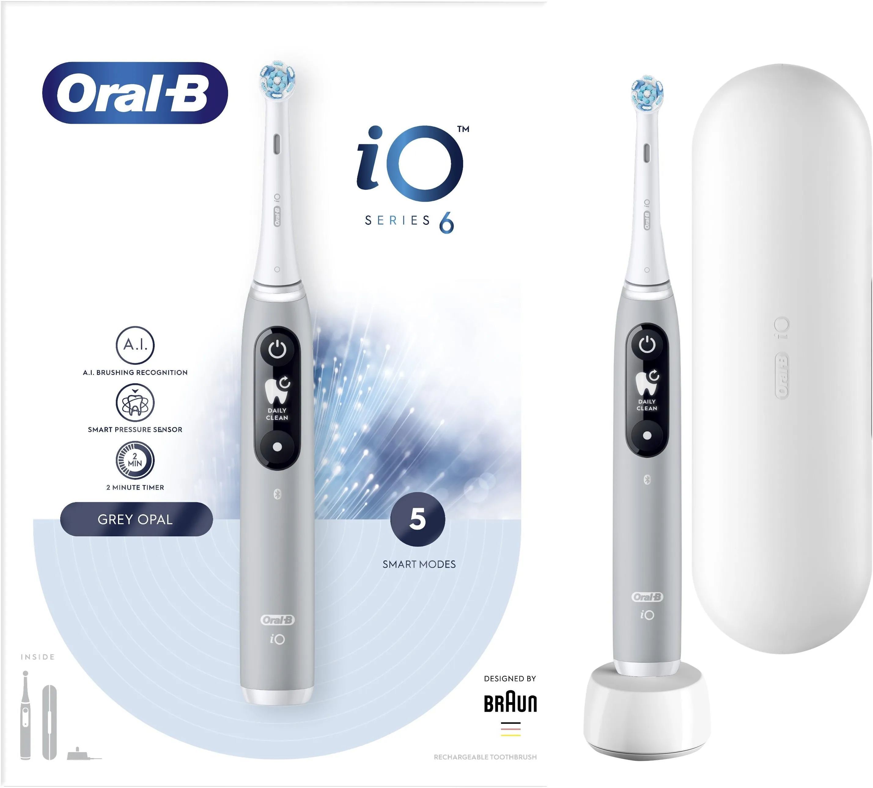 Электрическая зубная щетка Oral-B iO Series 6 Grey Opal