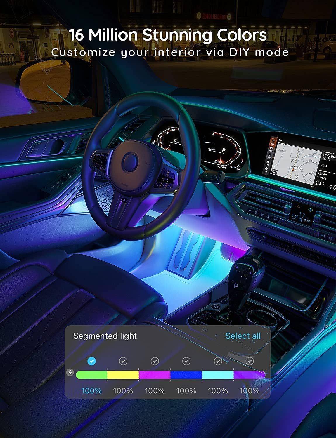 Умная подсветка Govee RGBIC Interior Car Lights для авто (H7090)
