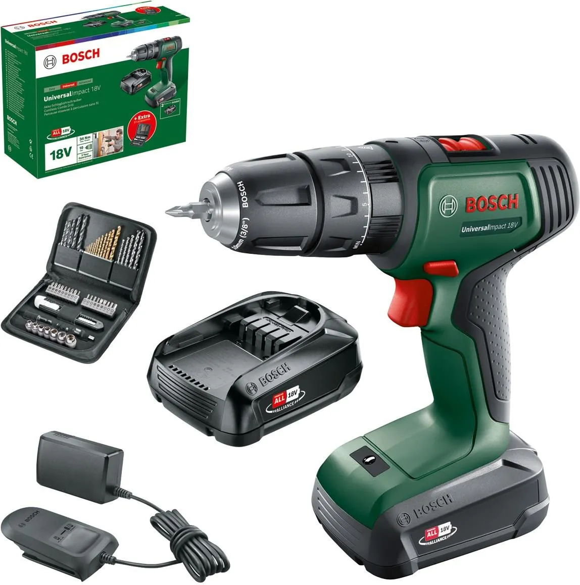 Ударная дрель-шуруповёрт Bosch UniversalImpact 18V 06039D4104