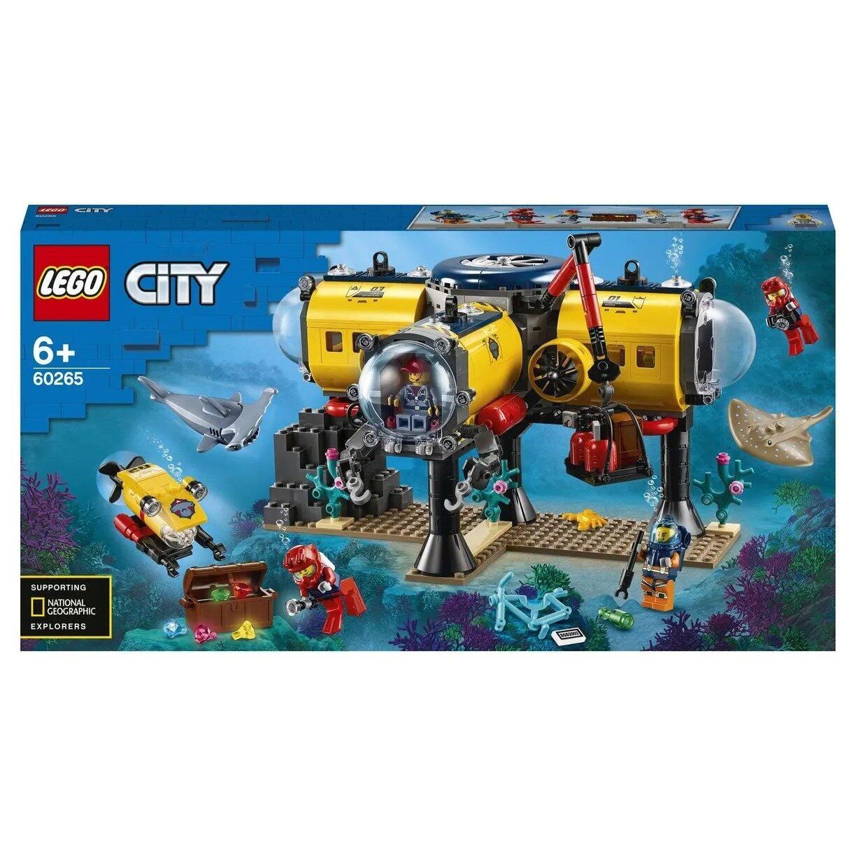 Конструктор LEGO City Oceans 60265 Океан: исследовательская база, 497 дет.