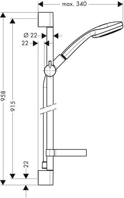 Душевой набор Hansgrohe Croma 100 Vario/Unica C 27771000