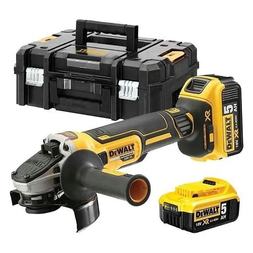 Аккумуляторная шлифмашина DeWalt DCG405M2 18 В, 4 Ач*2, диаметр диска 125 мм
