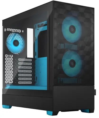 Компьютерный корпус FRACTAL DESIGN Pop Air RGB Cyan Core TG Clear Tint (FD-C-POR1A-02)