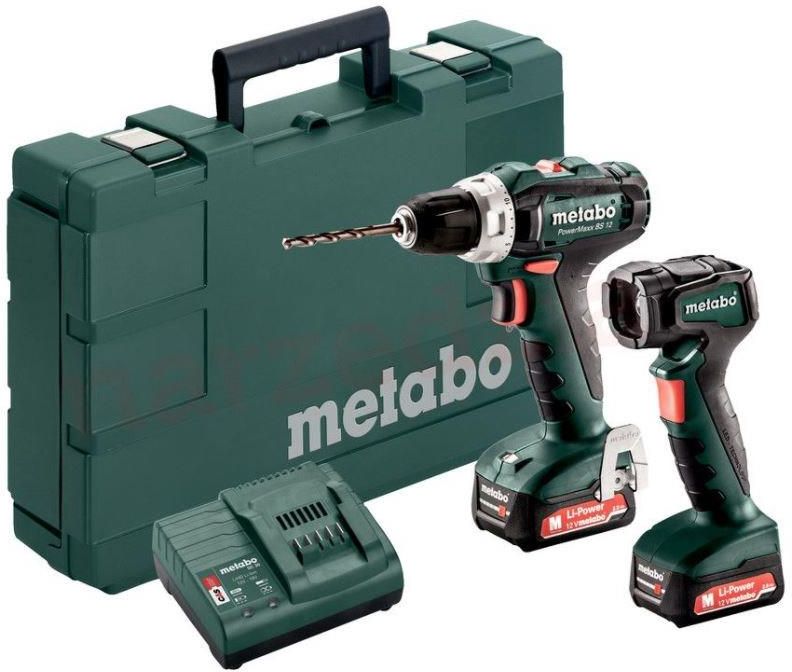 Аккумуляторная дрель-шуруповерт Metabo PowerMaxx BS 12 BL 601036900 с АКБ и ЗУ, в кейсе