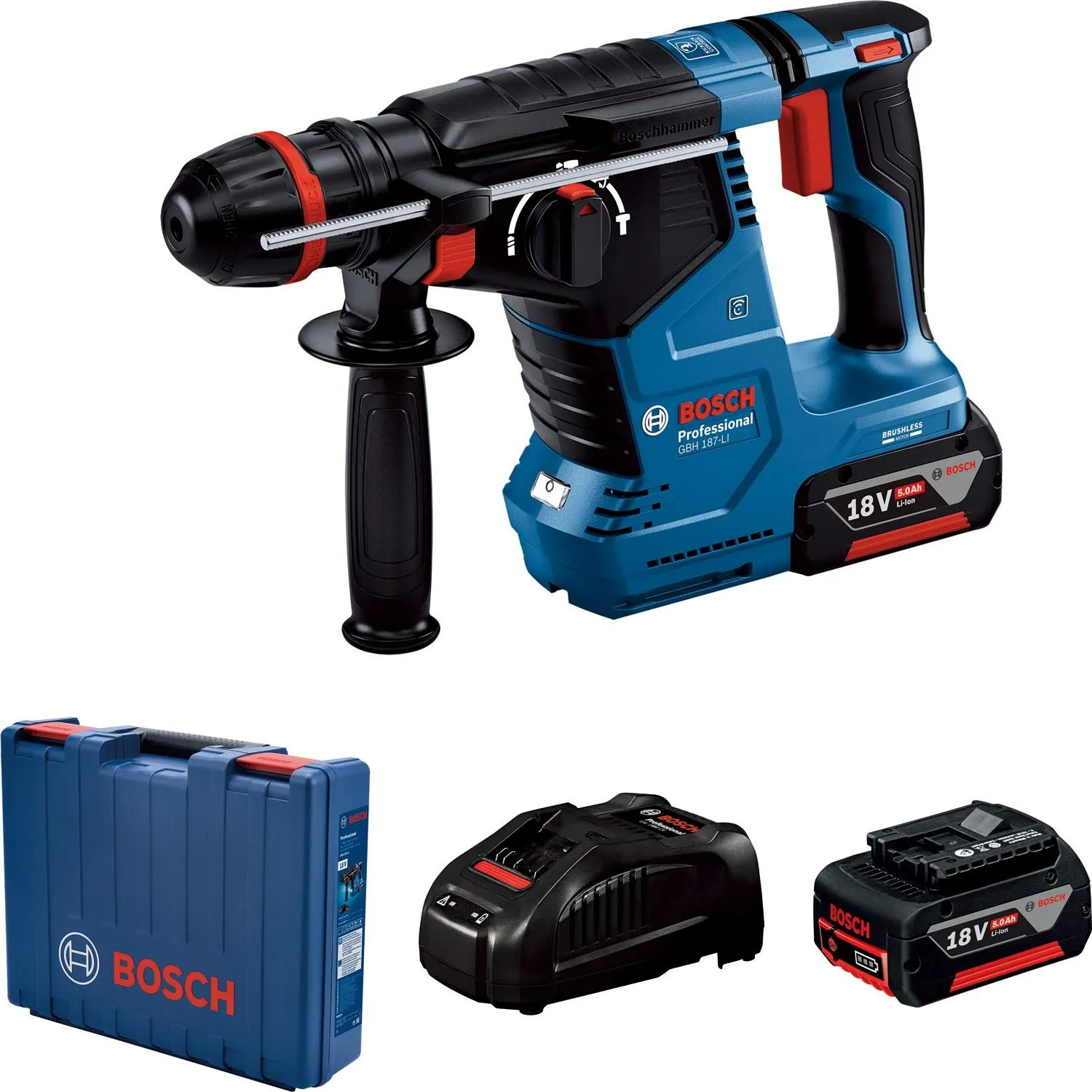 Аккумуляторный перфоратор Bosch GBH 187-LI Professional 0611923121