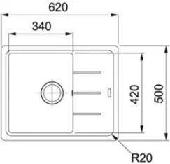 Кухонная раковина Franke Basis BFG 611-62 114.0676.305, коричневый