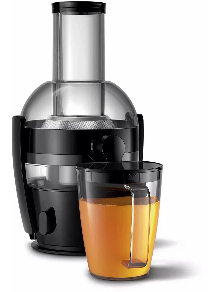 Центробежная соковыжималка Philips HR1855/70 Viva Collection, чернильно-черный