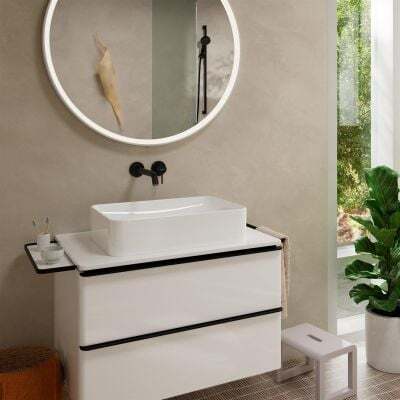 Смеситель для раковины Hansgrohe Tecturis S 22.5 см 73351670 черный матовый