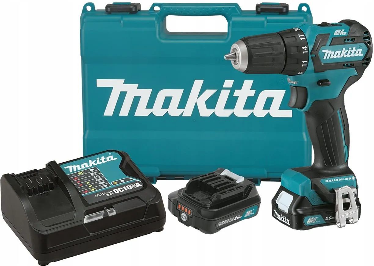 Дрель-шуруповёрт Makita DF332DSAE 12V CXT с АКБ 2x2,0 Ah и ЗУ
