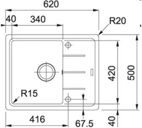 Кухонная раковина Franke Basic BFG 611-62 114.0676.303, оникс