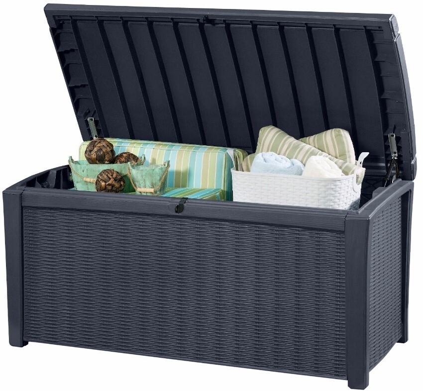 Садовый ящик Zakito Europe Keter Borneo 416L, антрацитовый, 129,5x70x62,5 см (ZE407753)
