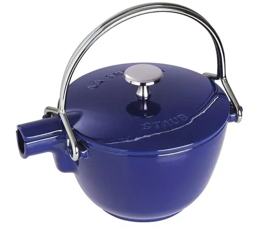 Чугунный чайник джанбин Staub 16,5 см 1,1 л, синий (405106180)